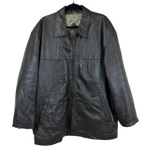 Vintage LA Leather California Black Zip Up Jacket XL